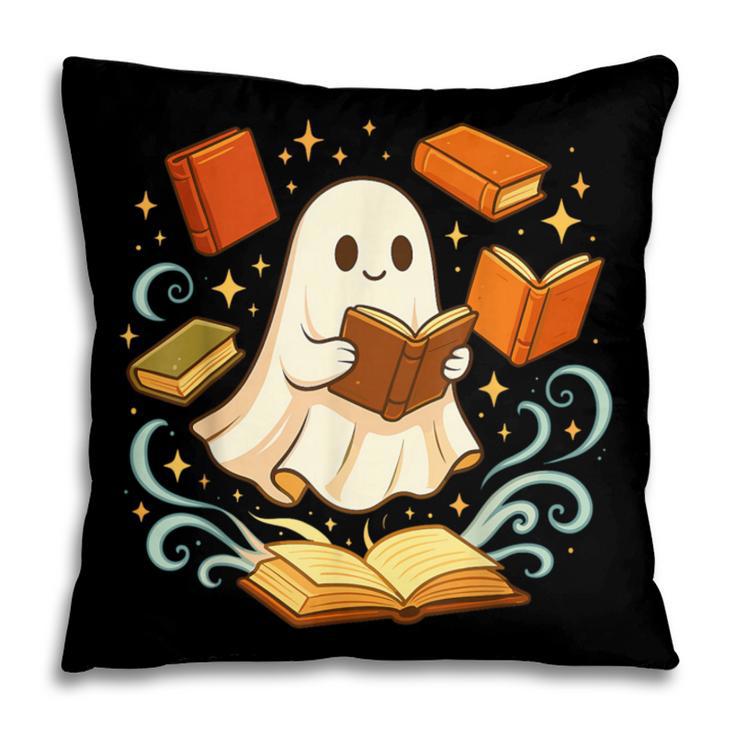 Halloween Cute Ghost Shirt Reading Books Ghost Pillowcase Halloween Cute Ghost Shirt Reading Books Ghost Pillowcase