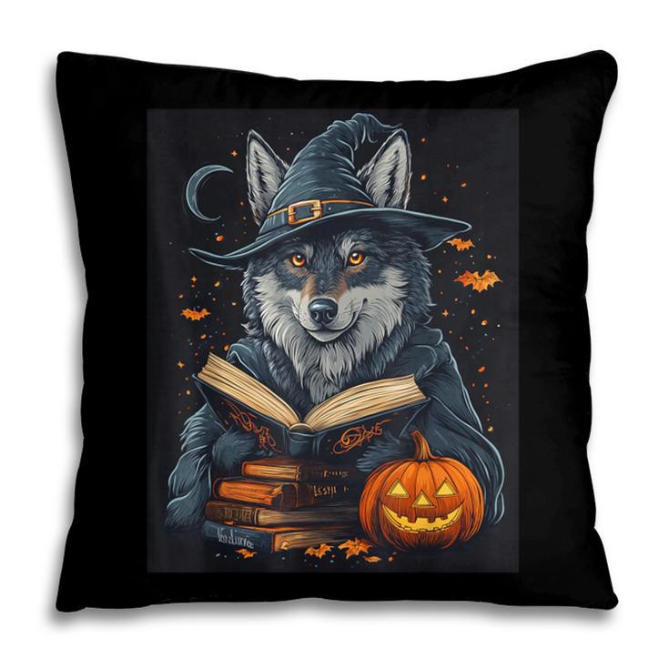 Halloween Girls Boys Cute Wolf Book Pumpkin Kids Halloween Pillowcase