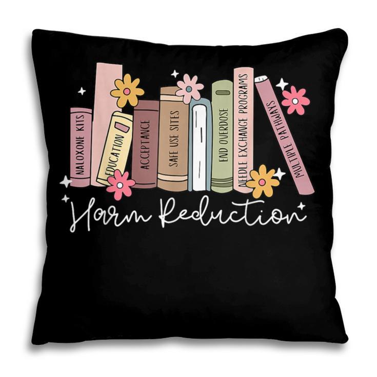 Harm Reduction Floral Book Overdose Awareness Nurse Pillowcase
