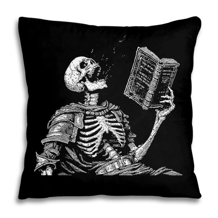 Hilarious Skeleton Holding a Book And Laughing Gothic Pillowcase Hilarious Skeleton Holding a Book And Laughing Gothic Pillowcase