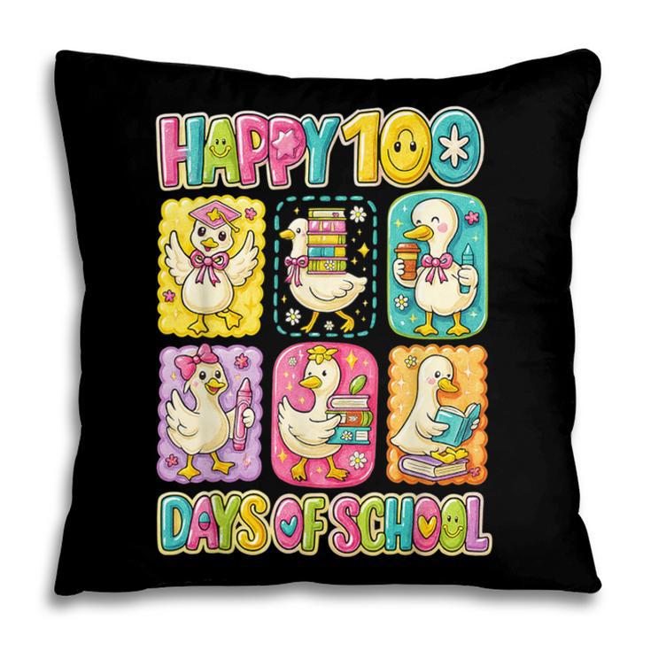HUGvyn Happy 100 Days Of School Teacher Goose Preppy Books Pillowcase