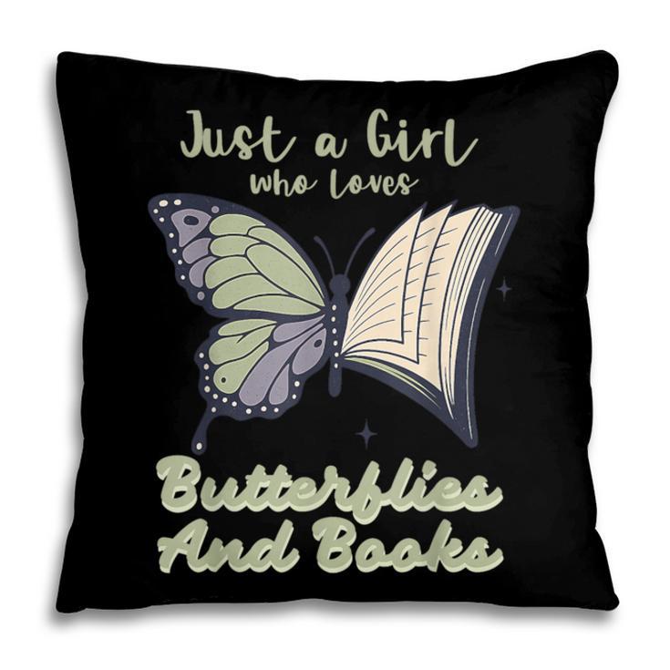 Just a Girl Who Loves Butterflies And Books Butterfly Pillowcase