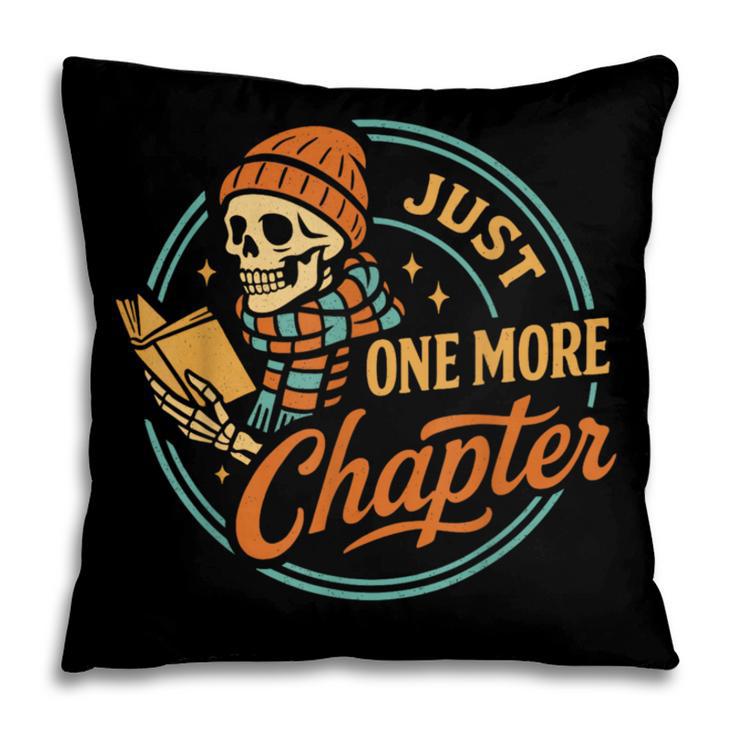 Just One More Chapter Skeleton Reading Book Scaft Beanie Pillowcase