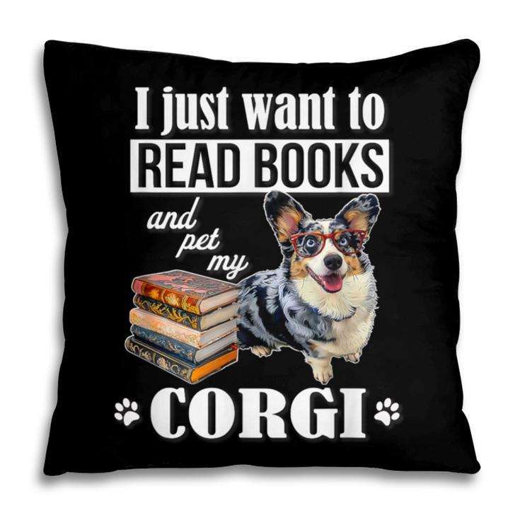 Kids Read Books & Pet My Blue Merle Corgi Lover Pillowcase