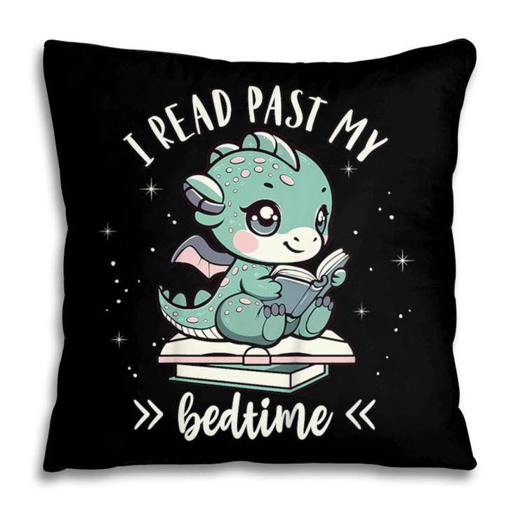 Kids I Read Past My Bedtime Cute Book Dragon Pajama Pillowcase