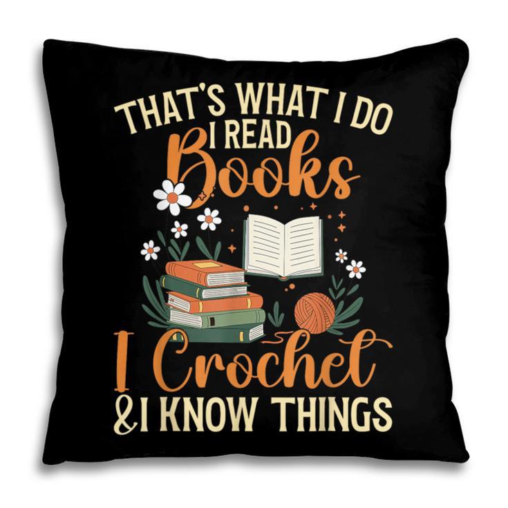 Knitting Crocheting Reading Books Yarn For Knitter Crochet Pillowcase