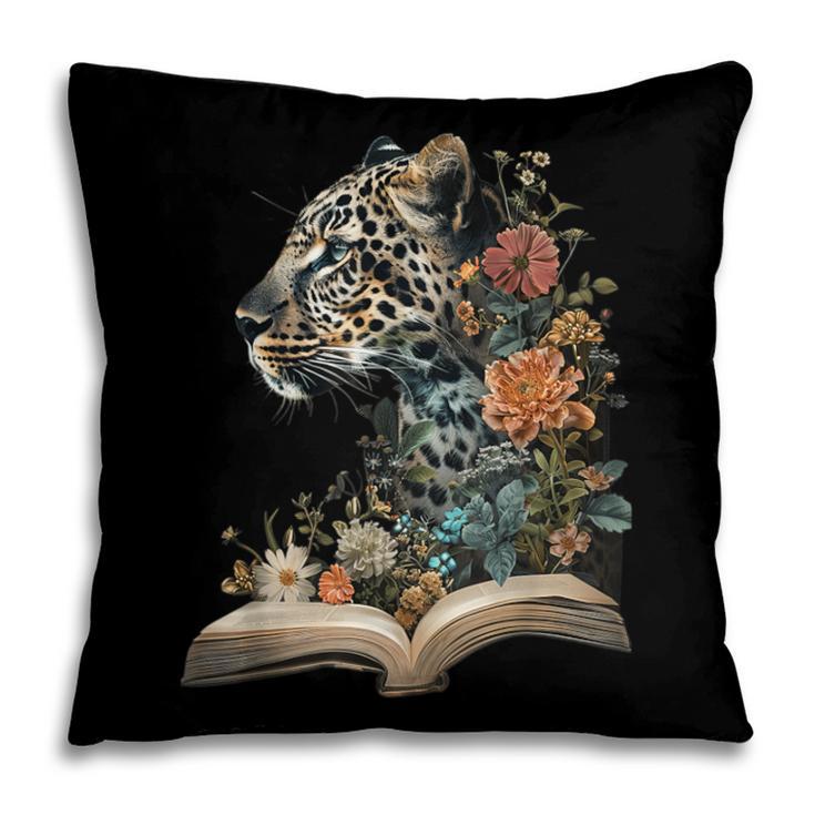 Leopard Book Flower Pillowcase