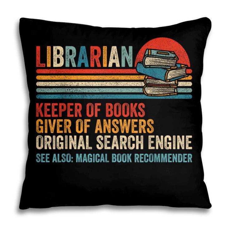 Librarian Definition Book Lover Library Workers Day Pillowcase
