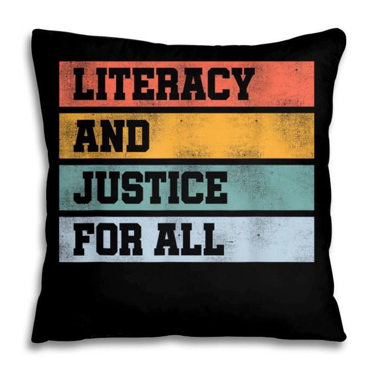 Literacy And Justice For All Stop Book Banning Banned Books Pillowcase