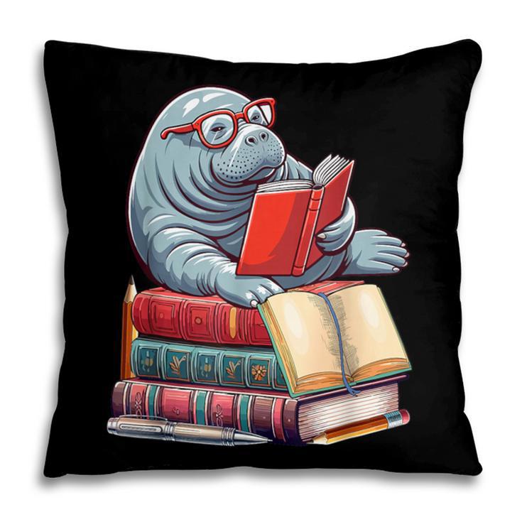 Manatee Reading Books Matching Bookworm Readers Librarian Pillowcase Manatee Reading Books Matching Bookworm Readers Librarian Pillowcase