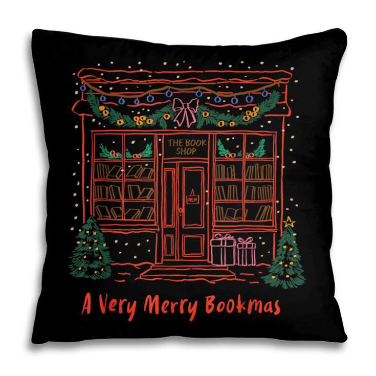 A Very Merry Bookmas Cozy Christmas Bookstore Holiday Cute Pillowcase