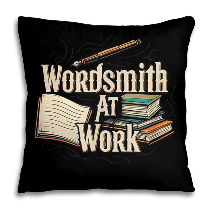 Wordsmith At Work Vintage Writer & Author Pen Book Lover Pillowcase