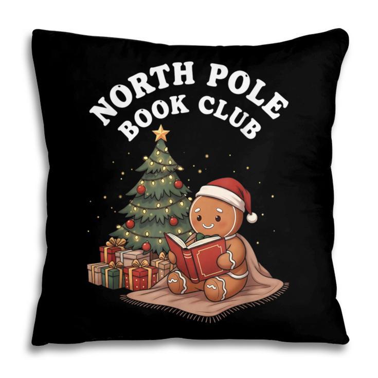North Pole Book Club Gingerbread Christmas Reading Pillowcase