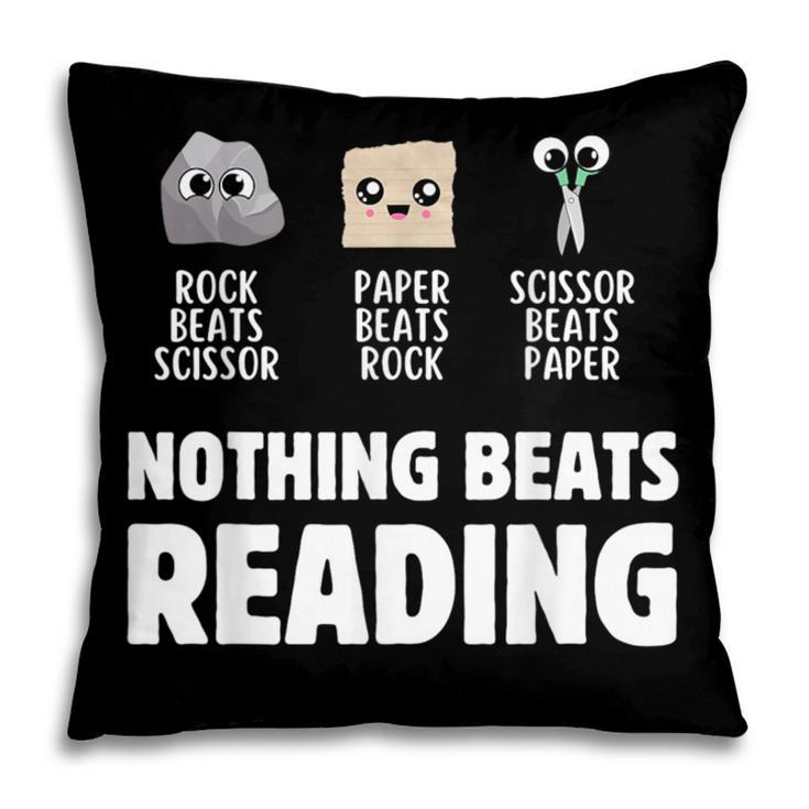 Nothing Beats Reading Librarian Book Bookworm Pillowcase