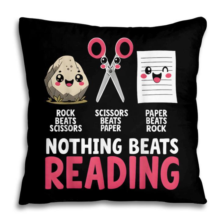 Nothing Beats Reading Rock Paper Scissors Book Lover Library Pillowcase Nothing Beats Reading Rock Paper Scissors Book Lover Library Pillowcase