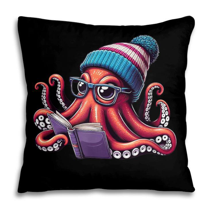 Octopus Reading Book Kraken Book Lover Pillowcase
