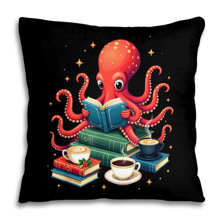 Octopus Reading Books Tea Coffee Pillowcase Octopus Reading Books Tea Coffee Pillowcase