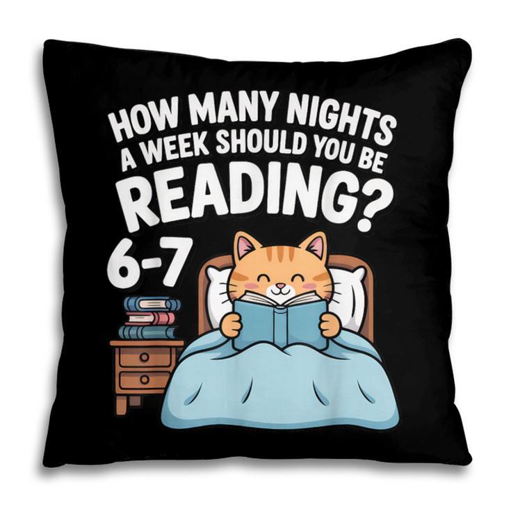 Orange Cat Reading Book 67 Six Seven Meme Pillowcase