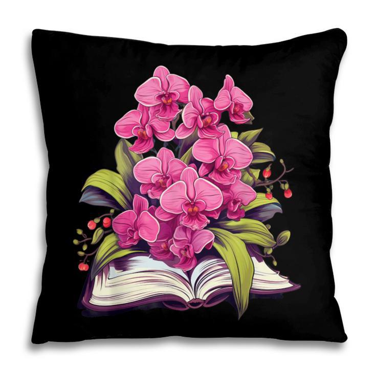 Orchids Flowers Book Floral Pillowcase