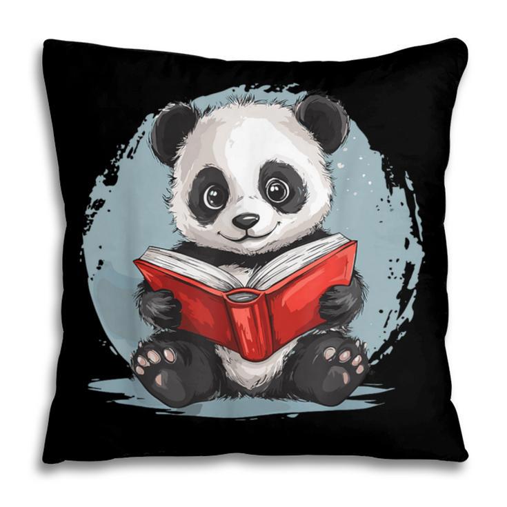 Panda With Book For Reading Enthusiasts Pillowcase
