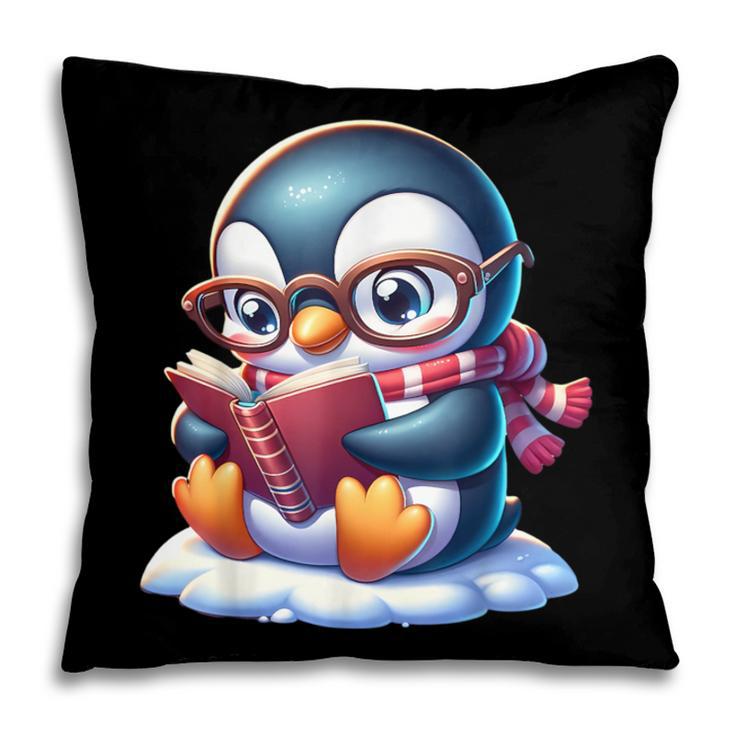 Penguin Reading a Book Animal Pillowcase