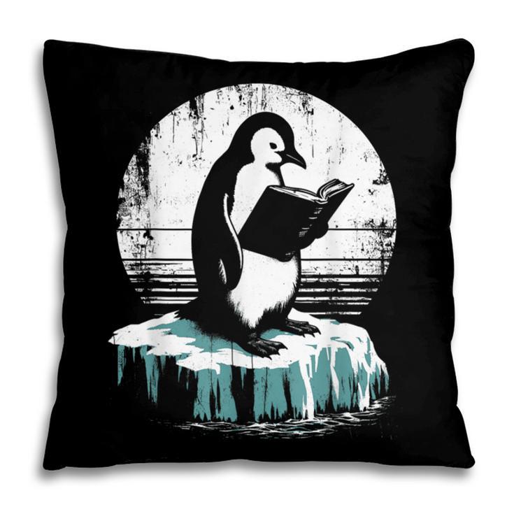 Penguin Reading A Book Vintage Graphic Bookworm Lover Pillowcase Penguin Reading A Book Vintage Graphic Bookworm Lover Pillowcase