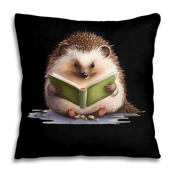 Porcupine Reading Book Hedgehog Book Lover Pillowcase