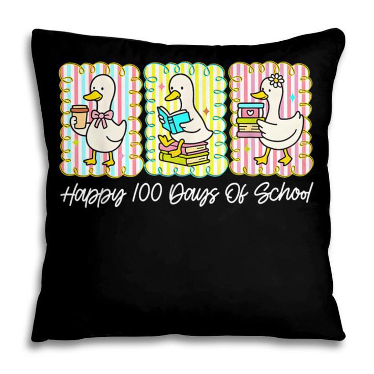 Preppy 100 Days Of School Goose Coffee Books Teacher Life Pillowcase Preppy 100 Days Of School Goose Coffee Books Teacher Life Pillowcase