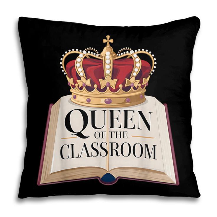Queen Of The Classroom Appreciation Royal Crown Book Pillowcase