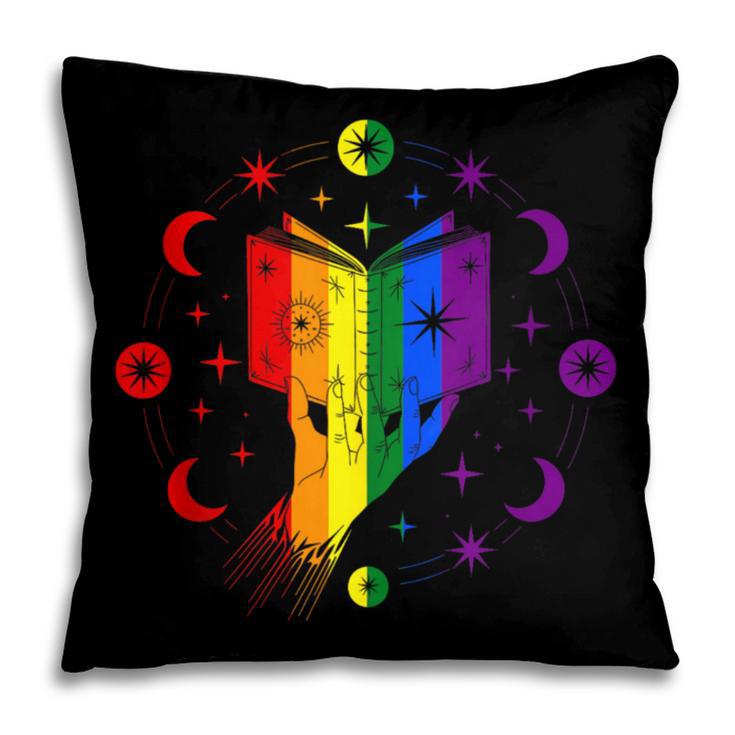 Rainbow Book With Stars And Moon Phases Gay Pride LGBT Pillowcase Rainbow Book With Stars And Moon Phases Gay Pride LGBT Pillowcase