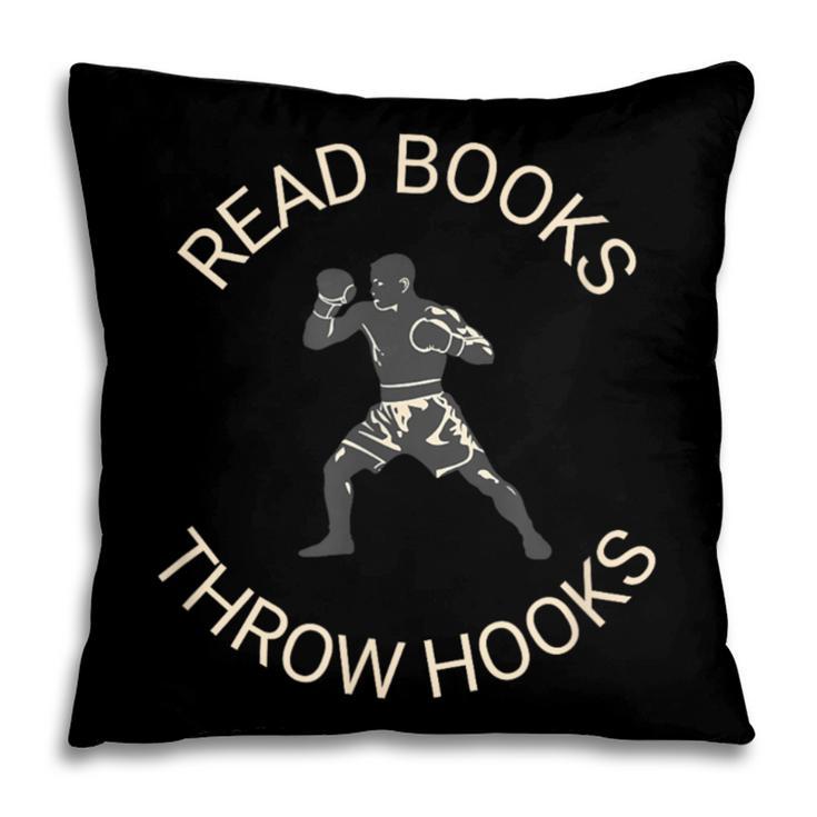 Read Books Throw Hooks Boxing Literacy Shirt Pillowcase