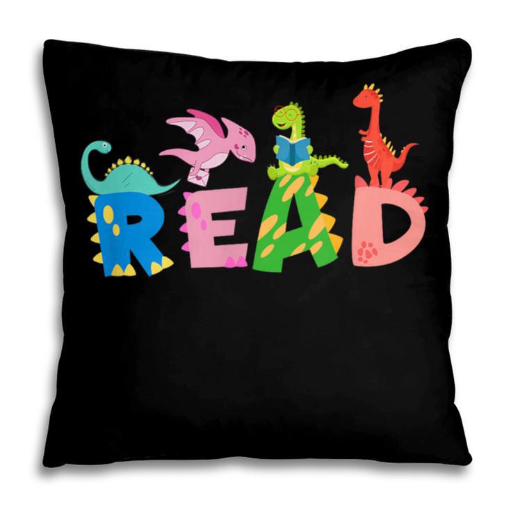 Reading DinosaurRex Dino Book Lover Pillowcase