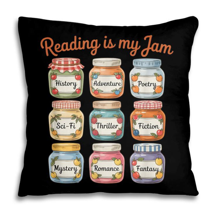 Reading Is My Jam Cute Jelly Jars Book Genres Pillowcase