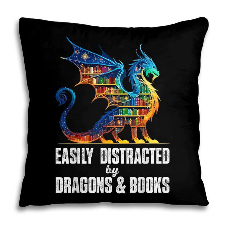 Reading Lover Easily Distracted By Dragons And Books Dragon Pillowcase Reading Lover Easily Distracted By Dragons And Books Dragon Pillowcase
