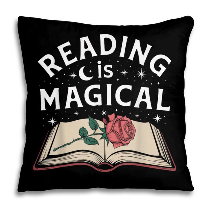 Reading Is Magical Book Lover Bookworm Librarian Library Day Pillowcase