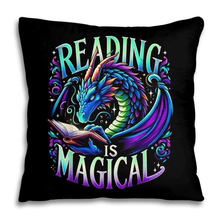 Reading Is Magical Dragon Tee Perfect For Book Lovers Kids Pillowcase