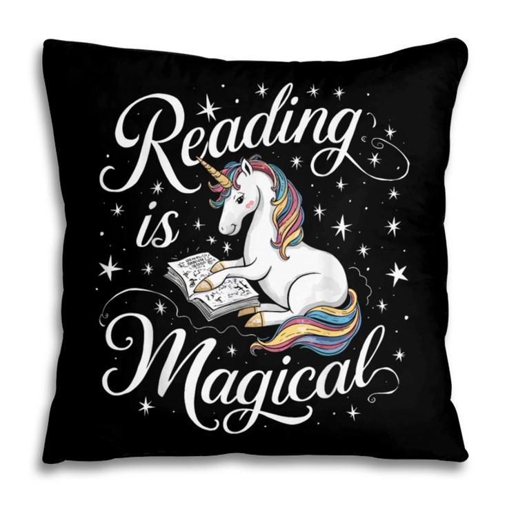 Reading Is Magical Unicorn Book Lover Fantasy Kids Pillowcase