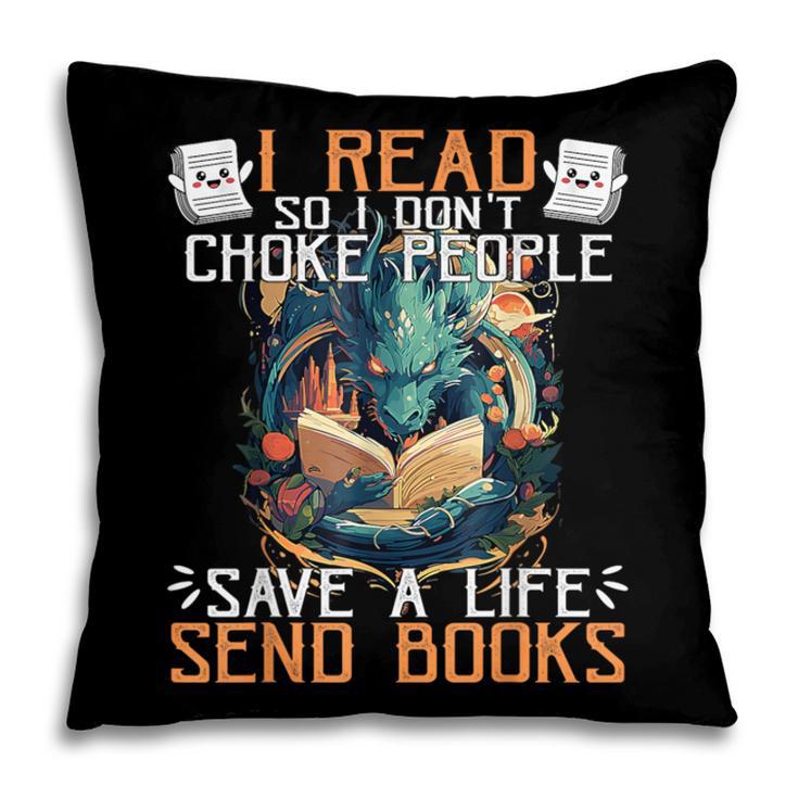 Reading Readers I Read Send Books Dragon Bookworm Tee Pillowcase