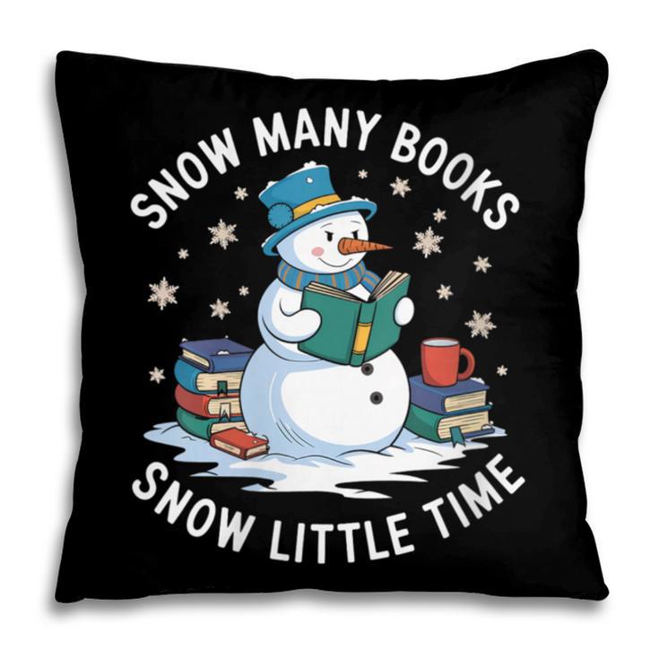 Reading Snowman So Many Books Christmas Books Readers Pillowcase