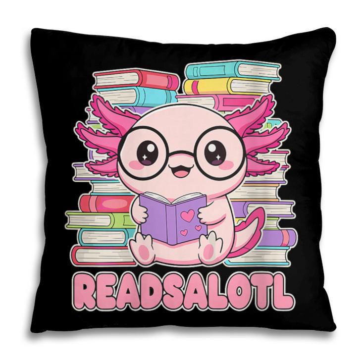 Readsalotl Axolotl Reading Book Bookworm Pillowcase