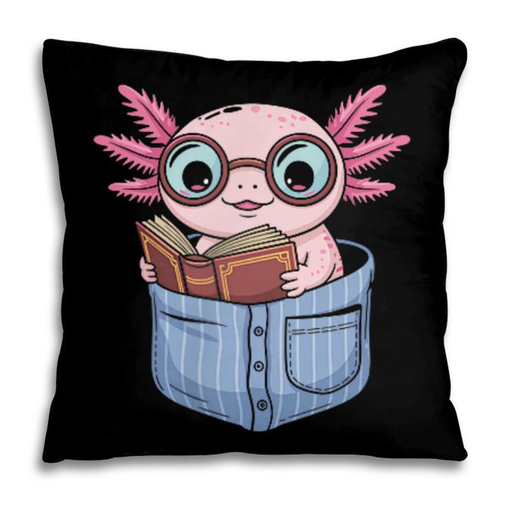 Readsalotl Axolotl Reading Book Lover Reading Pocket Axolotl Pillowcase Readsalotl Axolotl Reading Book Lover Reading Pocket Axolotl Pillowcase