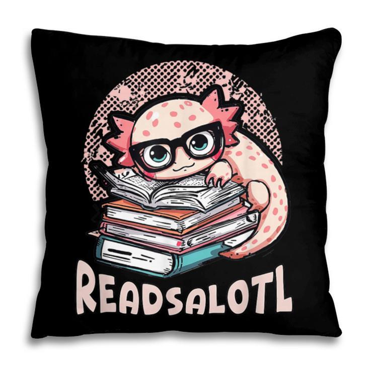 Readsalotl Axolotl Reading Books Glasses Bookworm Pun Fun Pillowcase Readsalotl Axolotl Reading Books Glasses Bookworm Pun Fun Pillowcase