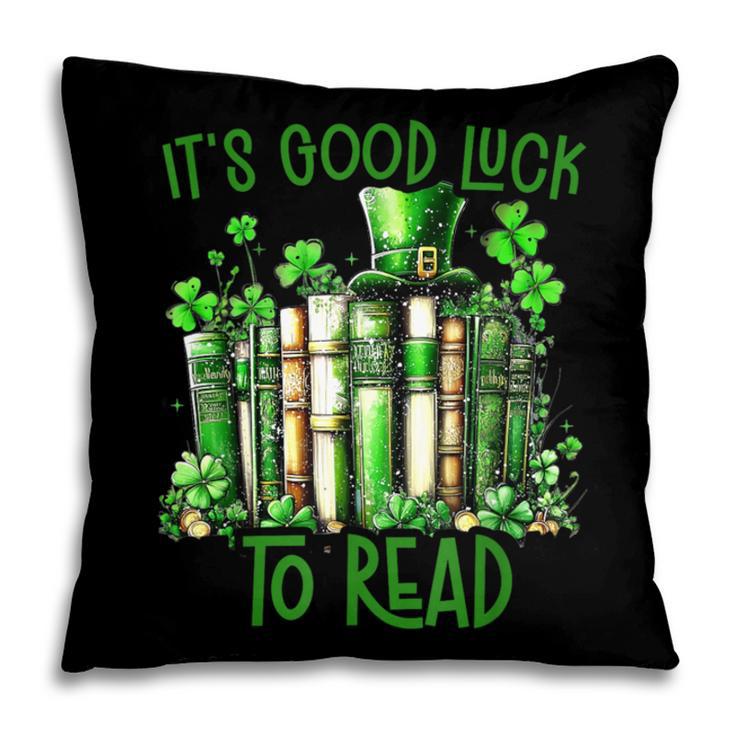 Retro Book Lucky Reading Teacher St Patrick's Day -Adults Small Cotton Blend Polyester Blend Short Sleeve Pillowcase