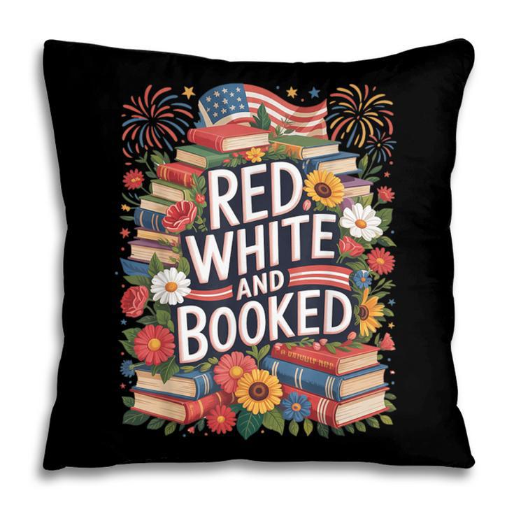 Retro Floral Red & Booked Library Reading 4th Of July Pillowcase Retro Floral Red & Booked Library Reading 4th Of July Pillowcase