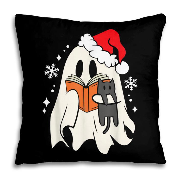 Retro Ghost Reading Book With Cat Bookish Club Christmas Men Women Kids Pillowcase Retro Ghost Reading Book With Cat Bookish Club Christmas Men Women Kids Pillowcase