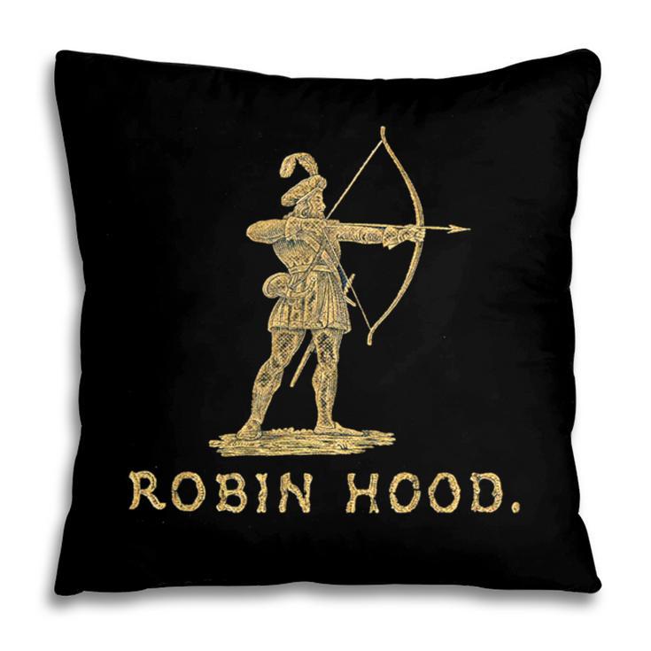 Robin Hood The Archer Book Cover Illustration In Gold Pillowcase