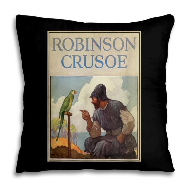 Robinson Crusoe Book Cover 1920 Pillowcase