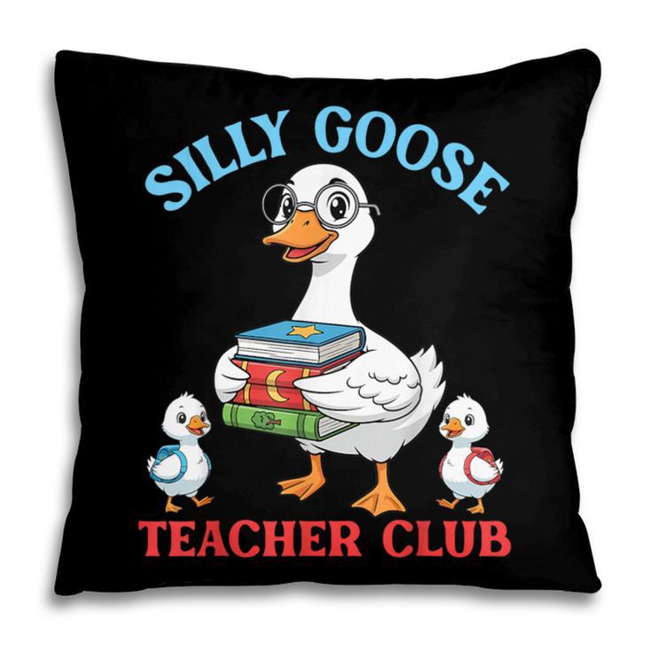 Silly Goose With Books Teacher Club School Educator Pillowcase