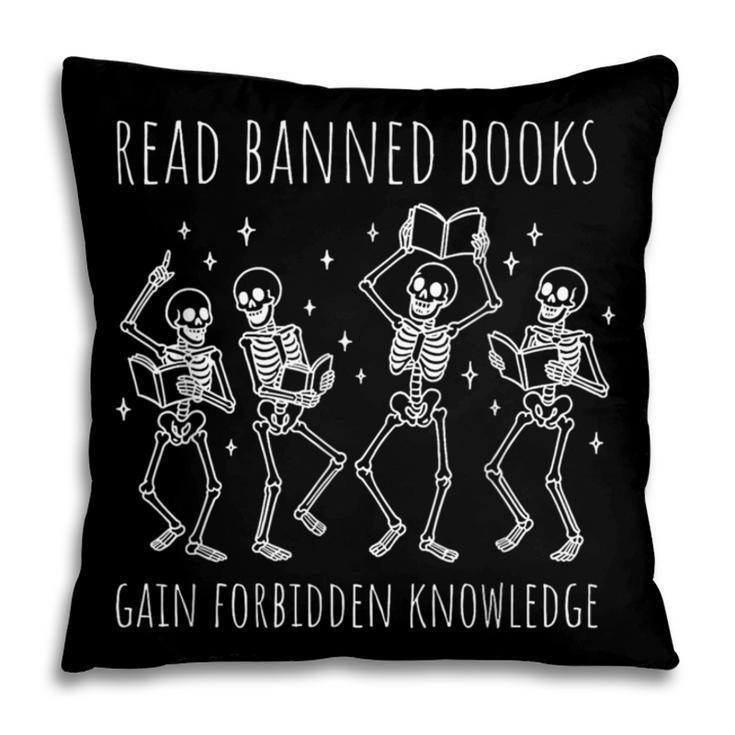 Skeleton Read Banned Books Gain Forbidden Knowledge Pillowcase