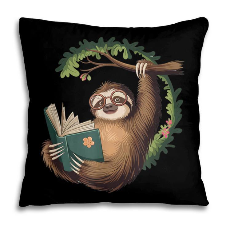 Sloth Reading a Book Lazy Sloth Bookworm Pillowcase Sloth Reading a Book Lazy Sloth Bookworm Pillowcase